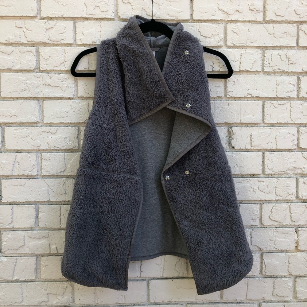 Ivivva grey fur vest